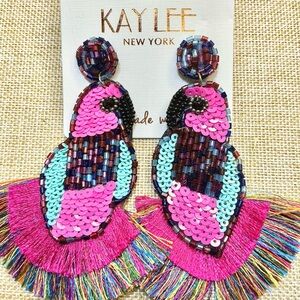 Kay Lee New York Multicolor Sequin Earrings